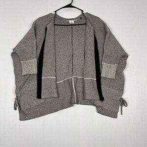 Cabi Striped Full Zip CUPIDS Cardigan Sweater 3/4 Sleeve Black/White Size S